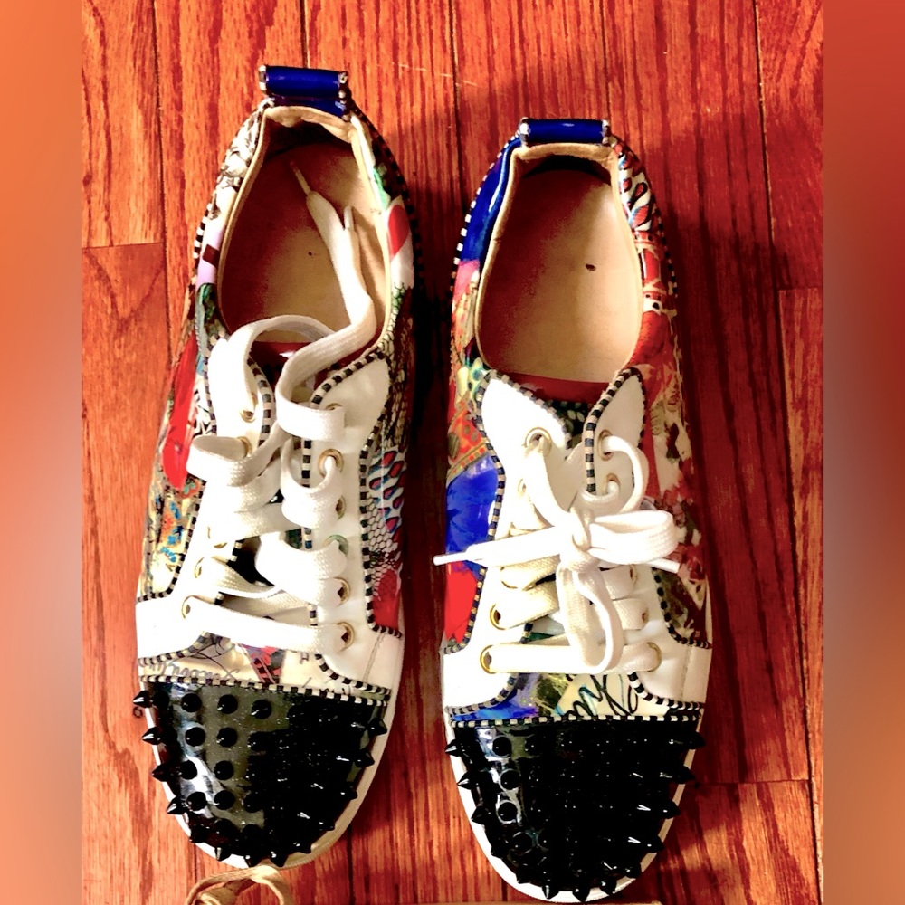 Christian Louboutin vieira spike print sneakers sz7